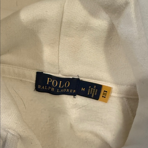 Polo by Ralph Lauren White Hoodie with Navy Polo Logo - Picture 4 of 4